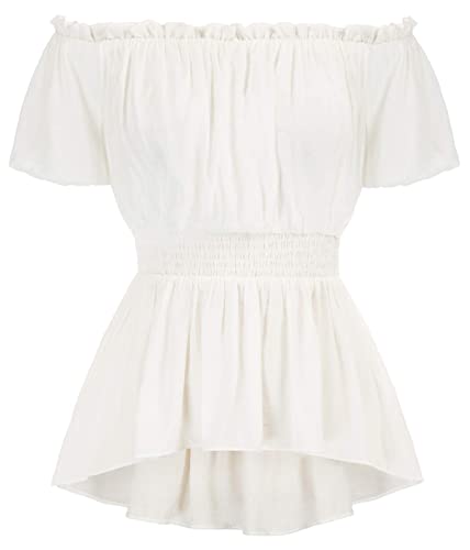 Scarlet Darkness Renaissance Shirt Women Peasant Blouse Pirate Steampunk Shirt