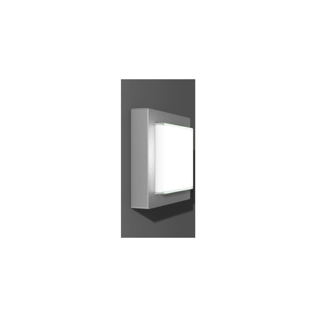 RZB Wand- und Deckenleuchte Cadero quadra, LED, 12W, 3000K, IP65, silber metallic (581637.004)