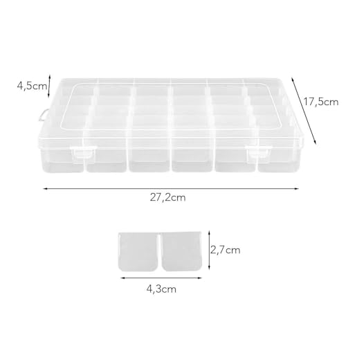 Boîtes de rangement pour bricolage transparentes à 36 compartiments anti-mélange - 4