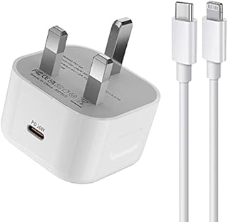 iPhone Fast Charger [Apple MFi Certified] 20W USB C Wall Fast Charger with 2m USB C to Lightning Cable iPhone Charger Plug Adapter and Cable for iPhone 14 13 12 Pro Max/Mini/11/XS/SE/8,ipad