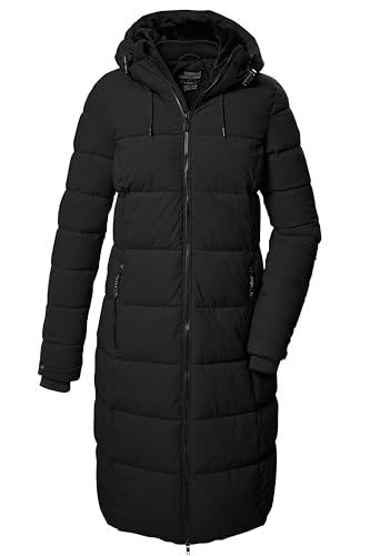 killtec Damen Steppmantel/Funktionsmantel in Daunenoptik mit Kapuze KOW 56 WMN QLTD CT, schwarz, 38, 41810-000
