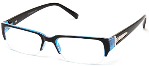 Newbee Fashion Clear Lens - IG Unisex Sleek Half Frame Slim Temple Glasses