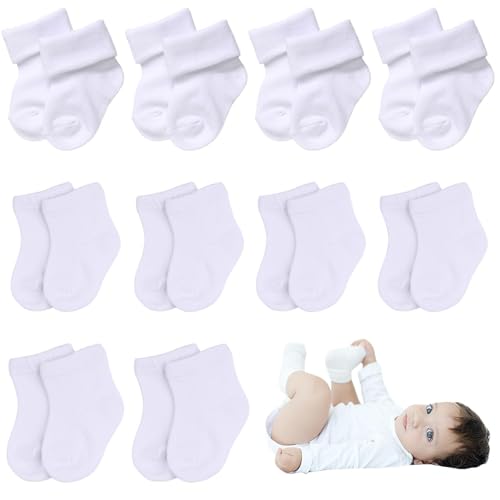 10 Paar Baby Socken 0-6 Monate, Newborn Baby Set Erstlingssocken Für...