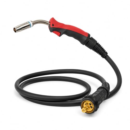 Image of 25AK MIG Welding Torch - 3M Heavy Duty Cable, MIG /MAG Welding Gun with Euro Connector, Ergonomic Grip, Durable Torch for Industrial Welding
