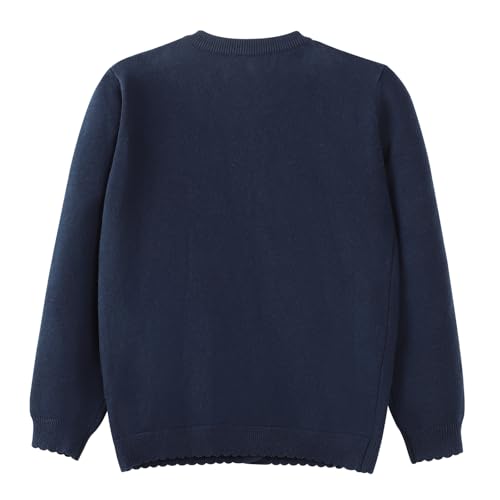 Image of Danny D Girls Sequin Knitted Sweater Cardigan Crew Neck Long Sleeve Button Tops