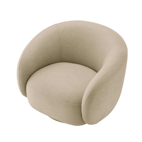 Image of Kingsman Furnitures Brok Swivel Luxury Accent Arm Chair 360 Degree Rotatable Sofa for Home | Bedroom, Living & Drawing Room | Ultra Soft and Comfortable for Lounge (Avalon Sand, Non-Swivel)