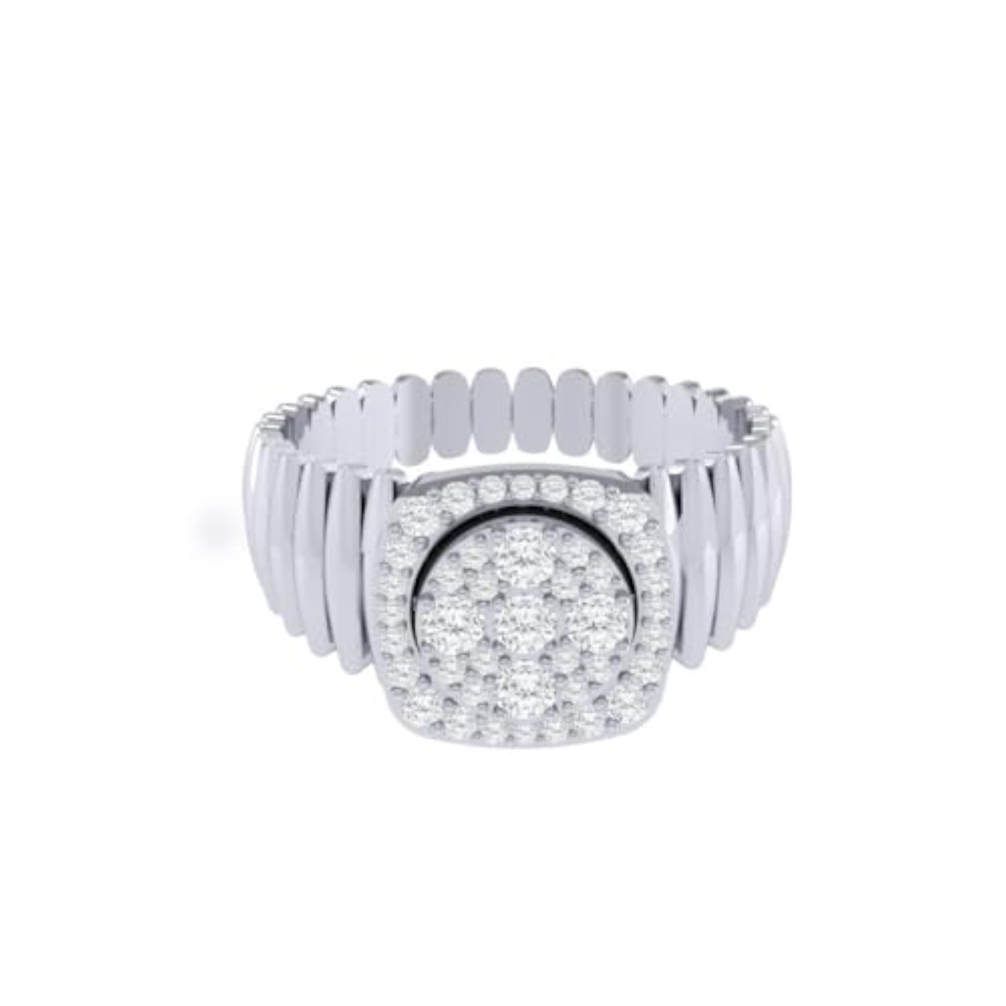 Women's Pure 925 Sterling Silver Designer Fancy Ring, Multiple Plating Options