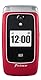Doro Primo 418 by GSM Großtasten Mobiltelefon mit froßem Farbdisplay, Fallsensor, Taschenlampe, FM-Radio, Kalender, inkl. Tischladestation, rot, 360029