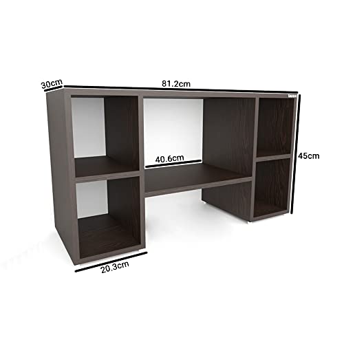 Image of ESTANTERIA Tv Cabinet for Living Room Engineered Wood TV Entertainment Unit Set Top Box Tv Stand Table /TV Cabinet with Shelves for Books & Dcor Display Unit Bed Living Room(Brown)(30D x 81.2W x 45H)