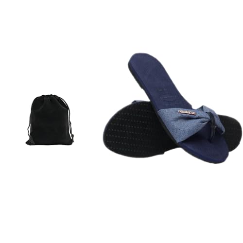 Havaianas Women's You St. Tropez Shine Sandals - Stylish, Comfortable, and Durable Flip Flops with Shimmery Lurex Straps, Perfect for Beach, Casual, and Everyday Wear, Includes Velvet Pouch