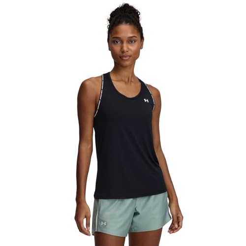 Under Armour Tech Knockout Tank, Camiseta sin Mangas para Mujer, Ligera y Transpirable Camiseta de Entrenamiento, Negro / / Blanco, SM