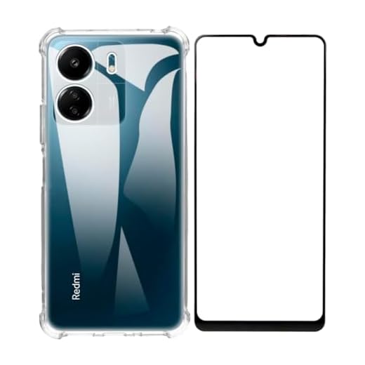 Kit Capinha Capa Antiqueda para Xiaomi Redmi 13C e Película 3D Vidro Temperado 9H