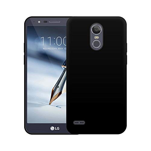 Image of Case Creation Compatible for LG Stylo 3 2018 Back case, LG Stylo 3 Slim Flexible Smart Look case with 360 Camera All Angle Protection (Pure Black)