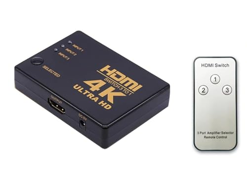 Image of SANCY HDMI Switch 3 Port 3 in 1 Out HDMI Switcher, Full HD 1080P 3D HDMI Splitter Box Manual Selector, HDMI Switch for TV Laptop PS4 Xbox Set Top Box Projector High Speed HDMI Hub