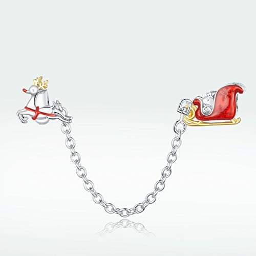 Charm de cadena de seguridad de plata de ley 925 auténtica y elegante 6