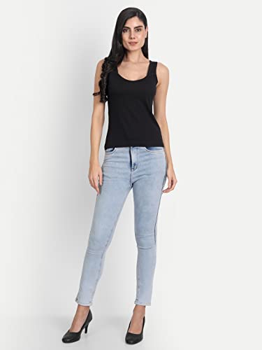 Image of Aimly Women's Regular Fit Sleeveless Cotton Camisole Slip Spaghetti | Combo Pack of 3