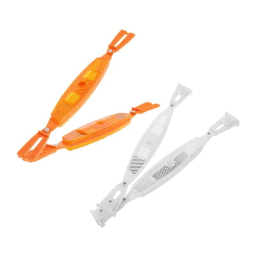 Abaodam 4pcs Night Safety Visibility Clips Fit for Bicycles and Mountain Bikes Stylish Reflective Plates for Enhanced Riding Safety