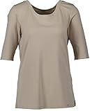 Taillierter Schnitt Marc Cain Collections Damen T-Shirt, Beige (Cuban Sand 136), 44 (Herstellergröße: 6)
