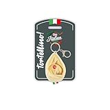 Trudi Peluche portachiavi, idea regalo, gadget turistico food Made in Italy | taglia XXS | Italian icons (Tortellino, 4,5x12x5 cm)