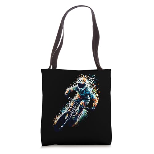 Polygon Art Mountain Biking MTB Bike Cycling Cyclist Tote Bag