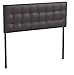 Modway Lily Tufted Faux Leather Upholstered Queen Headboard in Brown