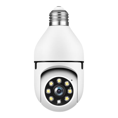 Câmera IP WIFI Giratória 360° Full HD, Lâmpada, Visão Noturna Col...