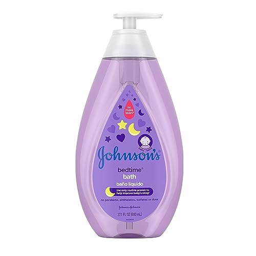 Johnson’s Bedtime Baby Bath with Soothing NaturalCalm Aromas, Hypoallergenic & Tear Free Formula, 27.1 fl. oz