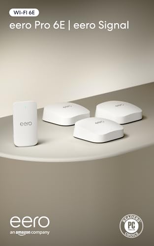 Image of Amazon eero Pro 6E (3-pack) with Amazon eero Signal 4G LTE cellular backup for eero systems