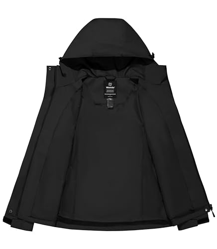 wantdo Women's Lightweight Rain Jacket Waterproof Hooded Raincoats Rain Coat Shell for Hiking3