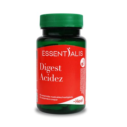 Essentialis Digest Acidez – Tabletas Masticables con Calcio y Magnesio – Bienestar Digestivo y Equilibrio del pH Gástrico – Sabor Fresa – 45 Comprimidos
