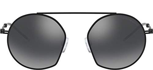 Armani EA2078 Sunglasses 30016G-50 -, Light Grey Mirror Black EA2078-30016G-502