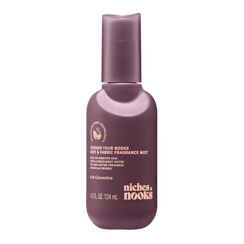 Niches & Nooks Feminine Body Spray & Mist pH Balanced Intimate Care Soft Clementine Scent Odor Control Freshness 4.2 fl oz