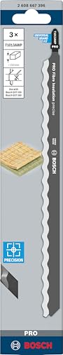 Bosch 3 x PRO Fibre Insulation Precise T1013AWP Jigsaw Blade (for Mineral Wool, Mineral Wool, Length 250 mm, Professional Accessories Jigsaw)