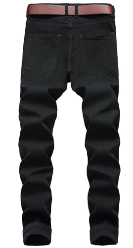 Men's Skinny Slim Fit Stretch Ripped Distressed Destroyed Jeans Denim Pants2