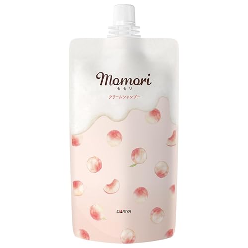 momori/Moisturizing Cream Shampoo – Moisturizing Non-Foaming Cleanser, Fruity Peach Scent, 14.8 oz
