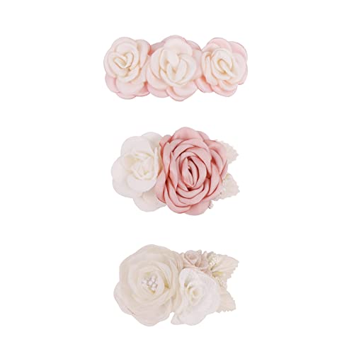 Ensemble 3 pinces cheveux floral bébé fille enfant