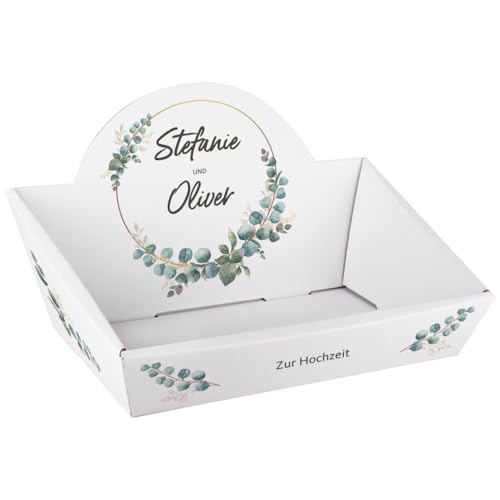 Geschenkkorb zur Hochzeit mit Personalisierung zum Befüllen (Eukalyptus, 42,5 cm x 24 cm x 28 cm (B/H/T))