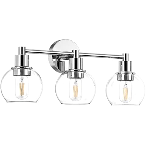 Espird 3 Light Bathroom Vanity Light Fixtures Chrome Cover