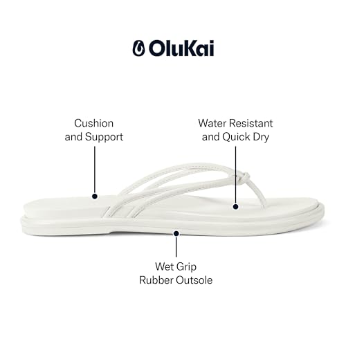 Image of OLUKAI Aka Women's Beach Sandals, Water-Friendly Flip-Flop Slides, All-Day Comfort & Support, Stylish & Vibrant Colors
