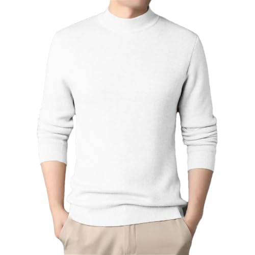 Men's Solid Knitted Sweaters Long Sleeves Slim Fit Pullover Knitted Jumpers