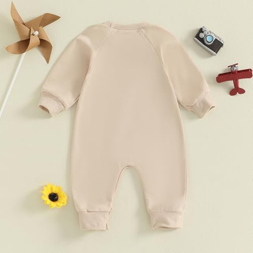 Newborn Baby Boy Romper God Says I Am Construction Truck Long Sleeve Jumpsuit Sweatshirt Infant Fall Outfit4