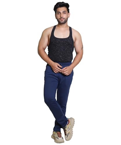 Image of Track Pant for Men - Polycotton Joggers, Gym Pants & Lowers for Men with Adjustable Waist, Moisture-Wicking Fabric & Pockets - Cargo & Ideal Sports Pajamas for Workout & Casual Wear