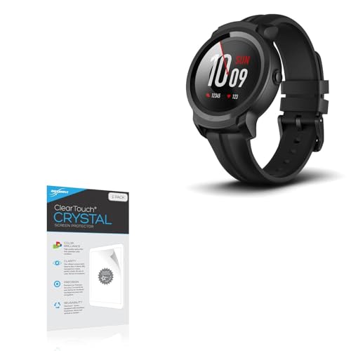 BoxWave Screen Protector Compatible with Mobvoi TicWatch E2 - ClearTouch Crystal (2-Pack), HD Film Skin - Shields from Scratches