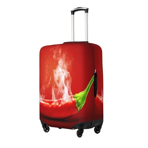 Food Hot Chili Pepper Luggage Cover for Suitcase, Suitcase Cover Protector Fit 18-21 Inch Luggage Travel Accessories, S2