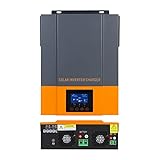 PowMr 2400W Hybrid Wechselrichter 80A MPPT Solarladeregler 24V auf 230V AC Spannungswandler Konverter Reine Sinus Welle Off Grid Solar Wechselrichter, Max PV-Eingang 450V.…