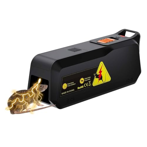 ADOGO Elektrische Rattenfallen 1800v, Mausefalle Schlagfalle,Elektrische Mausfallen Für Drinnen,Humane Rattenfalle Elektrisch Mit Schmerzfrei...