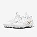 Nike Huarache 9 Varsity LAX Lacrosse Cleats (FD0090-100, White/White/Metallic Vivid Gold) Size 13