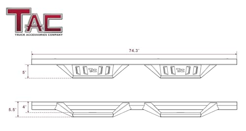 Estribos TAC para Ram 1500 Quad Cab 2009-2018 y Classic 2019-2024 miniatura 4