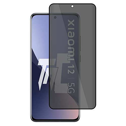 Verre trempé teinté 3D incurvé pour Xiaomi 12 Noir avec fonction anti-espion