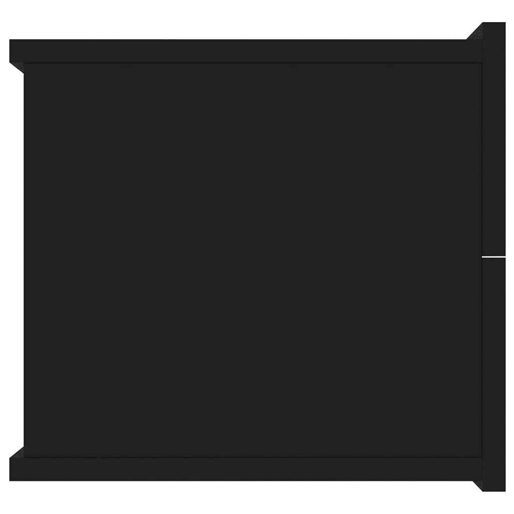 Mesita de Noche Flotante Madera Contrachapada 40x30x30 cm Mesa Noche Mesillas de Noche Pequeña Mesita Auxiliar Negro